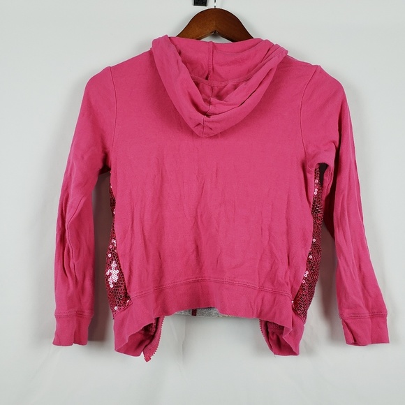 Hello Kitty Sequined Pink & Gray Hoodie Girls L - Picture 3 of 3